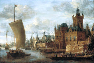  Jacobus Storck River Landscape - Canvas Art Print