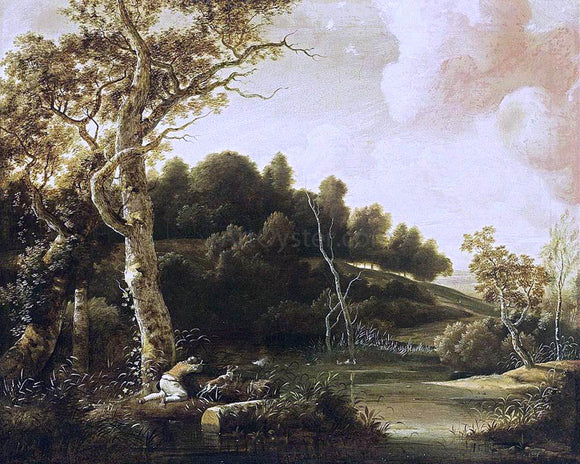 Jacob Esselens River Landscape - Canvas Art Print