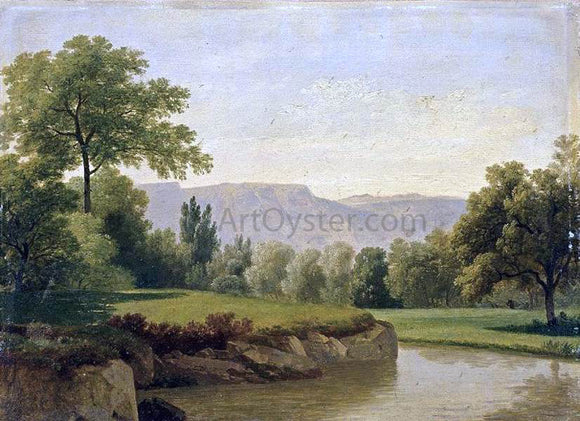  Adam-Wolfgang Topffer River Landscape - Canvas Art Print