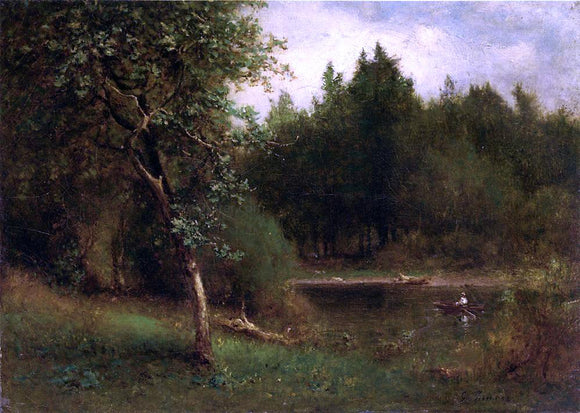  George Inness River Landscape - Canvas Art Print