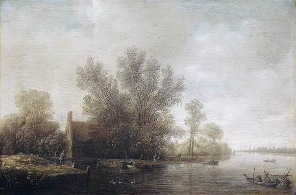  Pieter Jansz. Van Asch River Landscape - Canvas Art Print