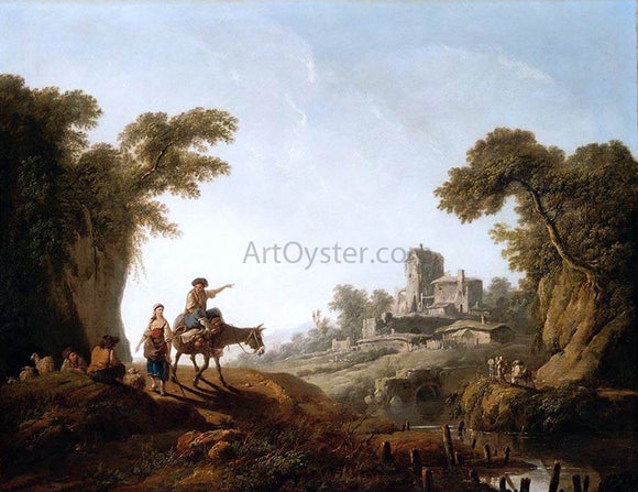  Jean-Baptiste Pillement River Landscape - Canvas Art Print