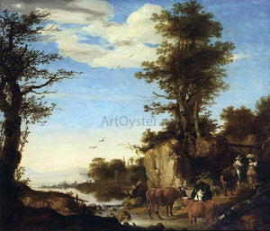  Arie De Vois River Landscape - Canvas Art Print