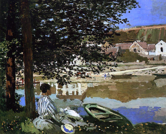  Claude Oscar Monet A River Scene at Bennecourt - Canvas Art Print