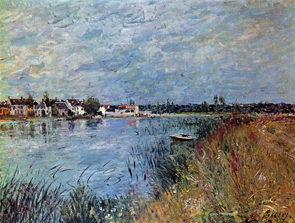  Alfred Sisley Riverbank at Saint-Mammes - Canvas Art Print