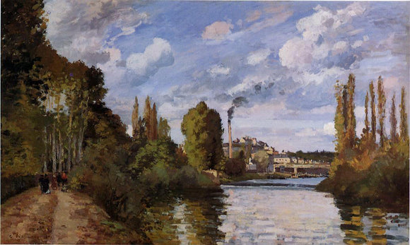  Camille Pissarro Riverbanks in Pontoise - Canvas Art Print