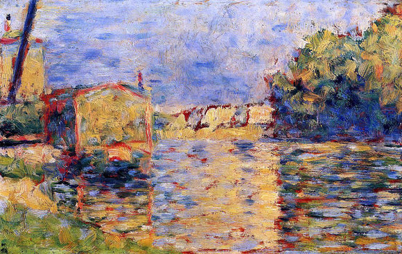  Georges Seurat River's Edge - Canvas Art Print