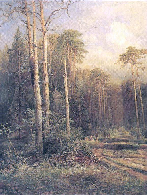  Alexei Kondratevich Savrasov Road in a forest - Canvas Art Print