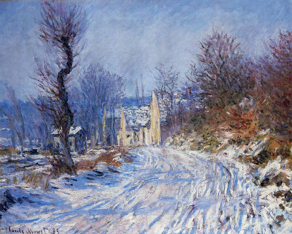  Claude Oscar Monet Road to Giverny in Winter - Canvas Art Print