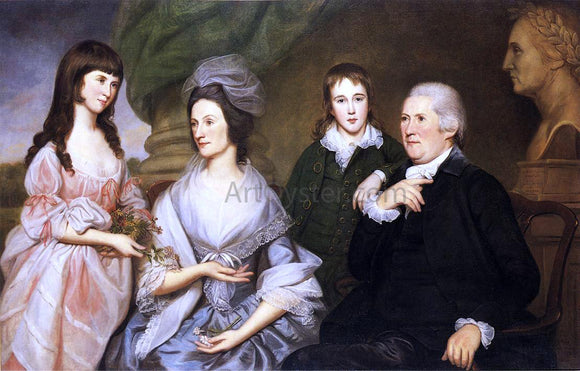  Charles Willson Peale Robert Goldsborough and Family - Canvas Art Print