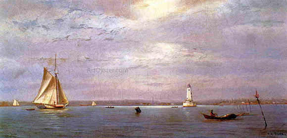  Francis A Silva Robin's Reef Lighthouse off Tomkinsville, New York Harbor - Canvas Art Print