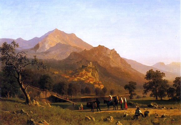  Albert Bierstadt Rocca de Secca - Canvas Art Print