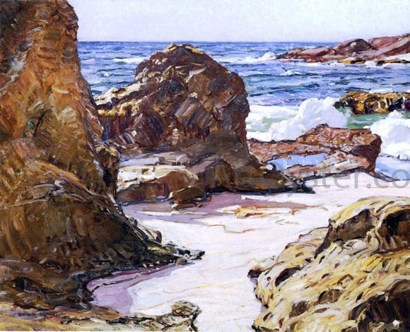  George Gardner Symons Rocks and Sea - Canvas Art Print