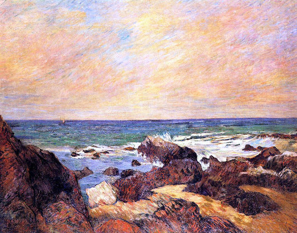 Paul Gauguin Rocks and Sea - Canvas Art Print