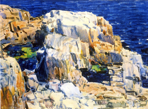  Frederick Childe Hassam Rocks at Appledore - Canvas Art Print