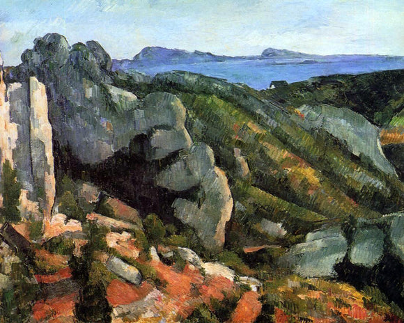  Paul Cezanne Rocks at L'Estaque - Canvas Art Print