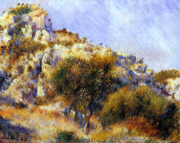  Pierre Auguste Renoir Rocks at l'Estaque - Canvas Art Print