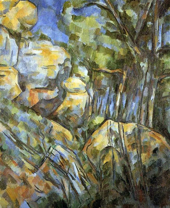  Paul Cezanne Rocks near the Caves above the Chateau Noir - Canvas Art Print
