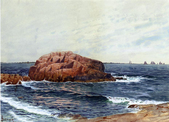  Alfred Thompson Bricher Rocks near the Coast - Canvas Art Print