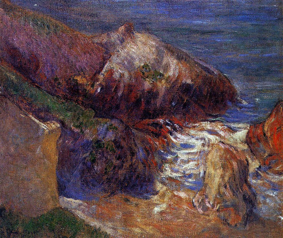  Paul Gauguin Rocks on the Coast - Canvas Art Print