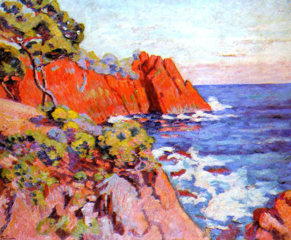  Armand Guillaumin Rocks on the Coast at Agay - Canvas Art Print