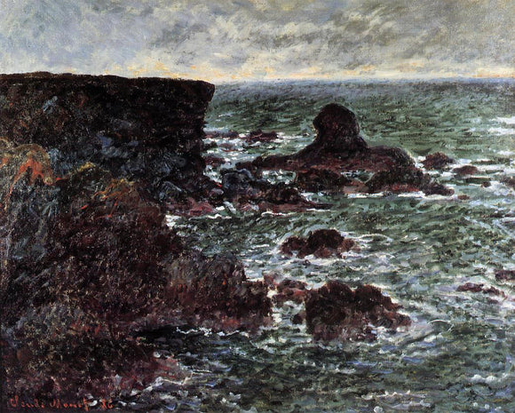  Claude Oscar Monet Rocky Coast and the Lion Rock, Belle-Ile - Canvas Art Print