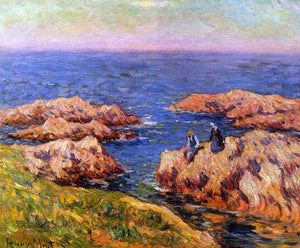  Henri Moret Rocky Coast, Brittany - Canvas Art Print