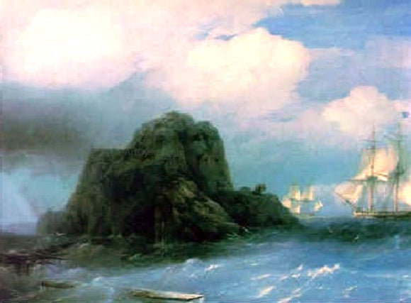  Ivan Constantinovich Aivazovsky Rocky Island - Canvas Art Print