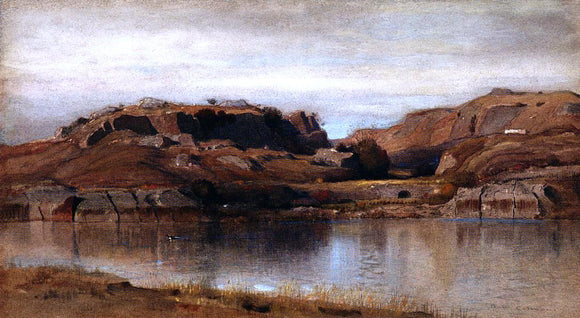  Jr. Samuel Colman Rocky Landscape - Canvas Art Print