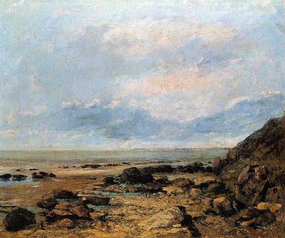  Gustave Courbet Rocky Seashore - Canvas Art Print