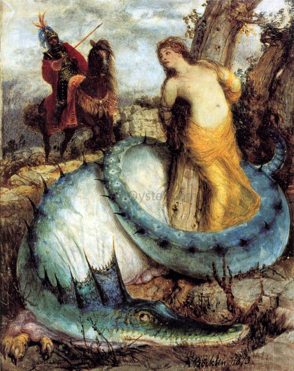  Arnold Bocklin Roger and Angelica - Canvas Art Print