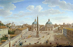  Hendrik Frans Van Lint Roma: Piazza del Popolo - Canvas Art Print