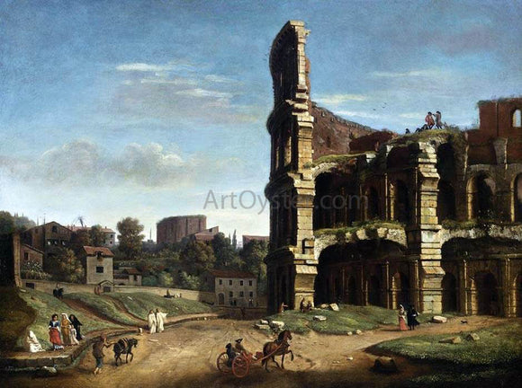  Caspar Andriaans Van Wittel Rome: A View of The Colosseum - Canvas Art Print