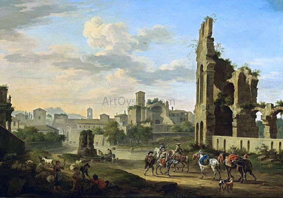  Jacob De Heusch Rome: A View of the Forum Romanum - Canvas Art Print