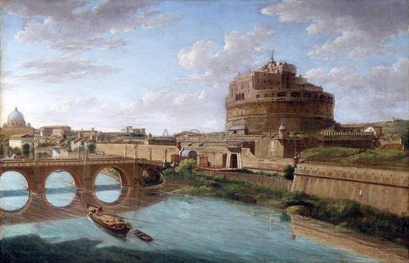  Hendrik Frans Van Lint Rome: A View of the Tiber - Canvas Art Print