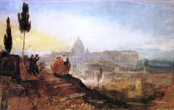  Joseph William Turner Rome: St. Peter's from the Villa Barberini - Canvas Art Print