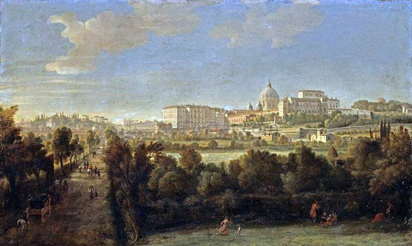  Caspar Andriaans Van Wittel Rome: View of St Peter's and the Vatican Seen from Prati Di Castello - Canvas Art Print