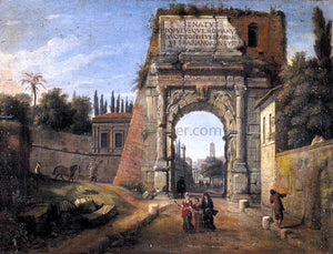  Caspar Andriaans Van Wittel Rome: View of the Arch of Titus - Canvas Art Print
