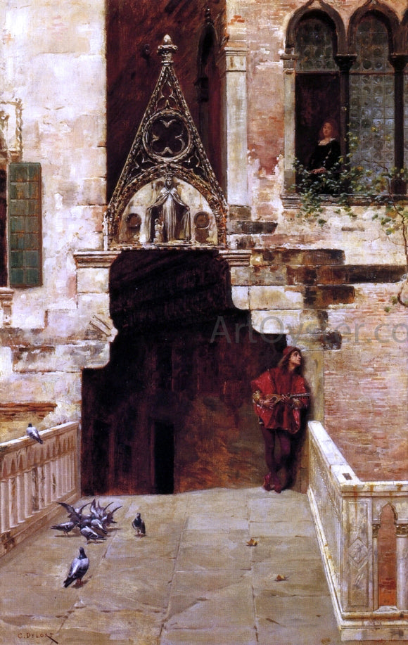  Charles-Edouard Delort Romeo and Juliet (Act II, Scene II, Capulet's Garden) - Canvas Art Print