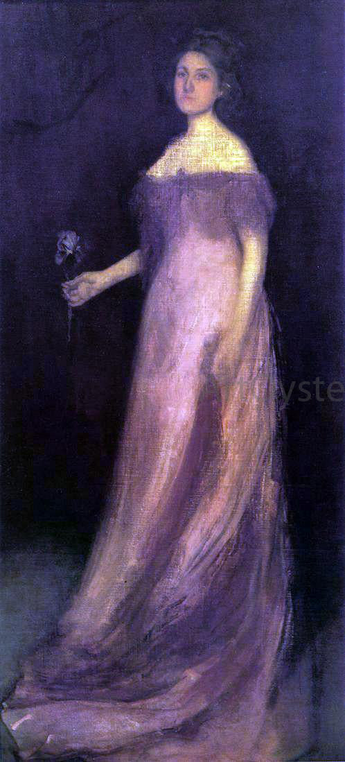  James McNeill Whistler Rose and Green: The Iris - Portrait of Miss Kinsella - Canvas Art Print