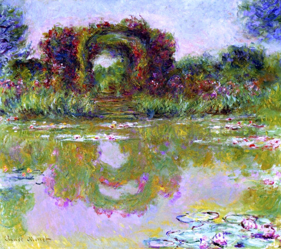  Claude Oscar Monet Rose Arches at Giverny (also known as The Floral Arch) - Canvas Art Print