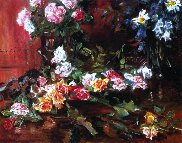  Lovis Corinth Roses - Canvas Art Print