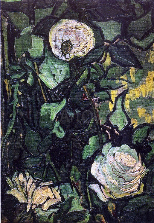  Vincent Van Gogh Roses and Beetle - Canvas Art Print