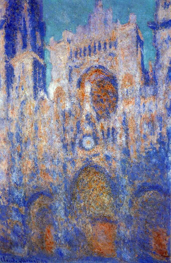  Claude Oscar Monet Rouen Cathedral, Symphony in Grey and Rose - Canvas Art Print