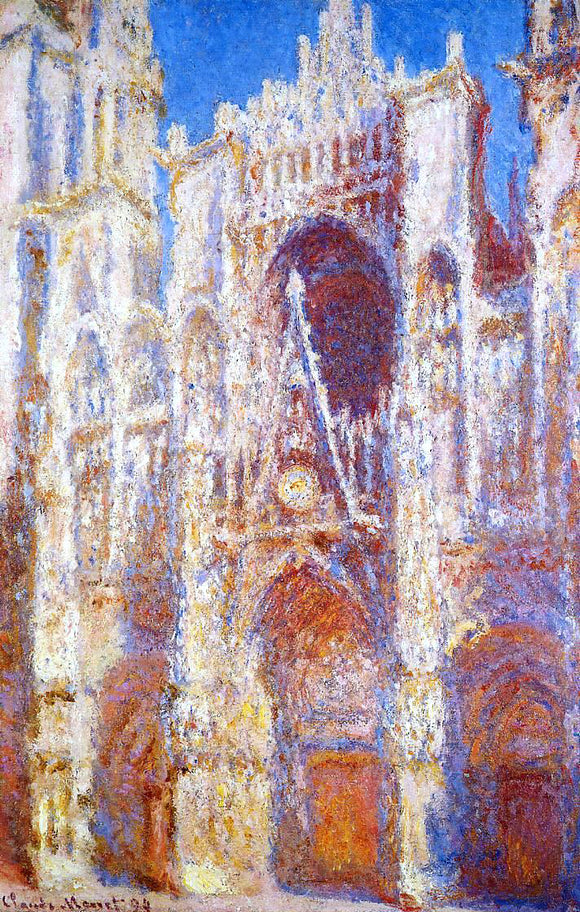  Claude Oscar Monet Rouen Cathedral, the Portal in the Sun - Canvas Art Print