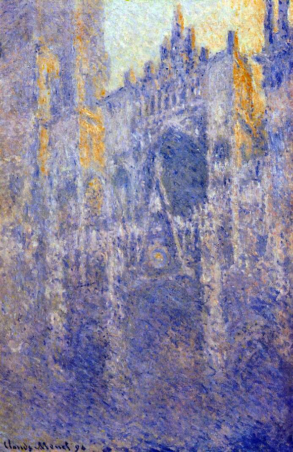  Claude Oscar Monet Rouen Cathedral, the Portal, Morning Fog - Canvas Art Print