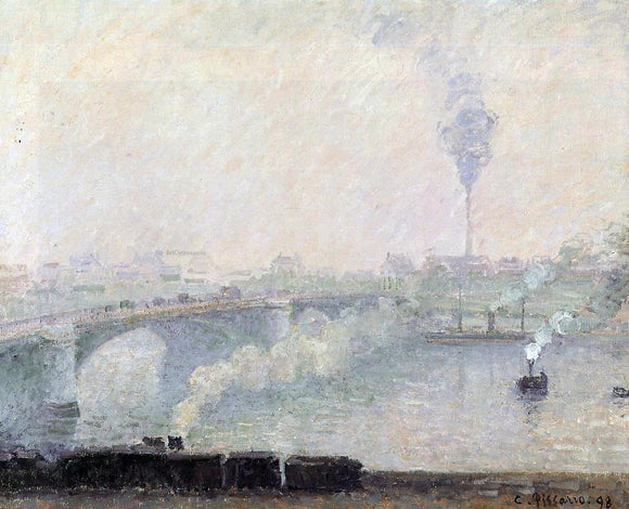  Camille Pissarro Rouen, Fog Effect - Canvas Art Print