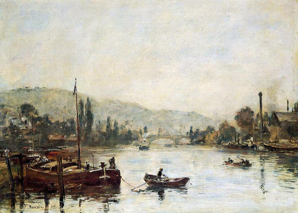  Eugene-Louis Boudin Rouen, the Santa-Catherine Coast, Morning Mist - Canvas Art Print