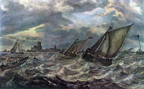  Abraham Van Beyeren Rough Sea - Canvas Art Print