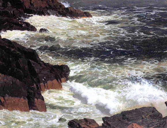  Frederic Edwin Church Rough Surf, Mount Desert Island - Canvas Art Print